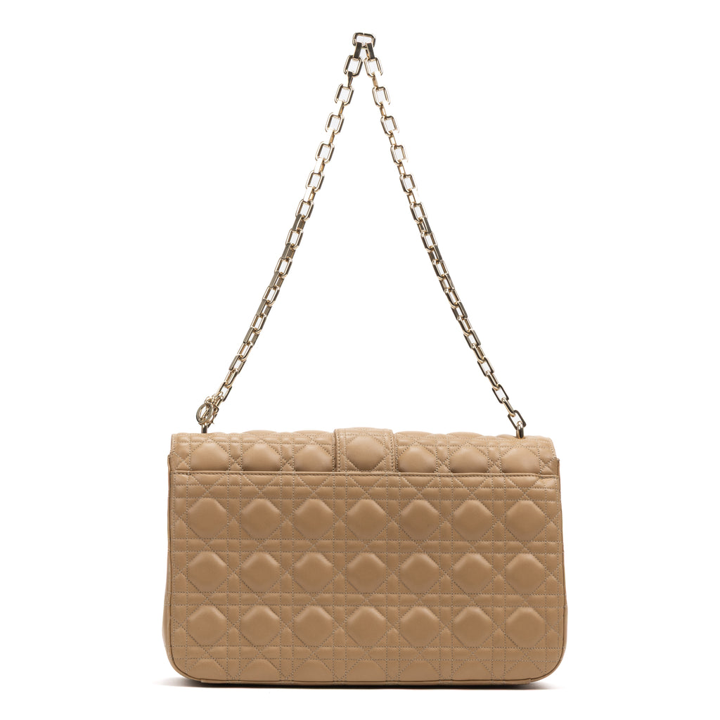 Shoulder Bag Miss Dior Large Beige Cannaged Leather