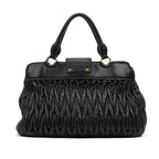 Handbag Matelasse Tote Bag Black Matelasse Nappa Calfskin Leather