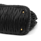 Handbag Matelasse Tote Bag Black Matelasse Nappa Calfskin Leather