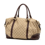 Shoulder Bag Horsebit Nail Boston Beige Monogrammed Canvas