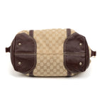 Shoulder Bag Horsebit Nail Boston Beige Monogrammed Canvas