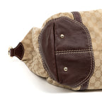 Shoulder Bag Horsebit Nail Boston Beige Monogrammed Canvas