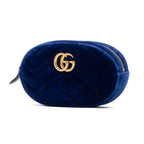 Handbag Marmont Belt Bag Blue Velvet Canvas