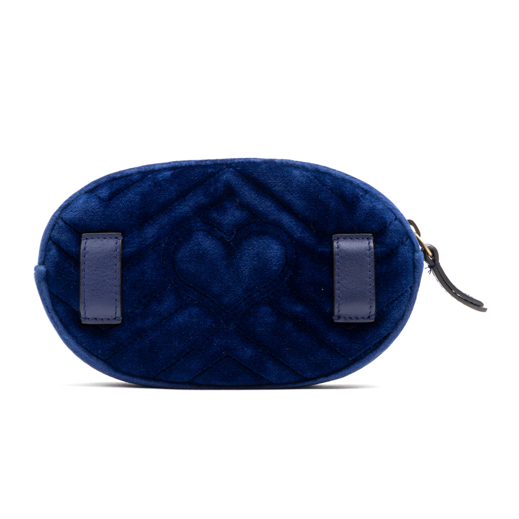 Handbag Marmont Belt Bag Blue Velvet Canvas