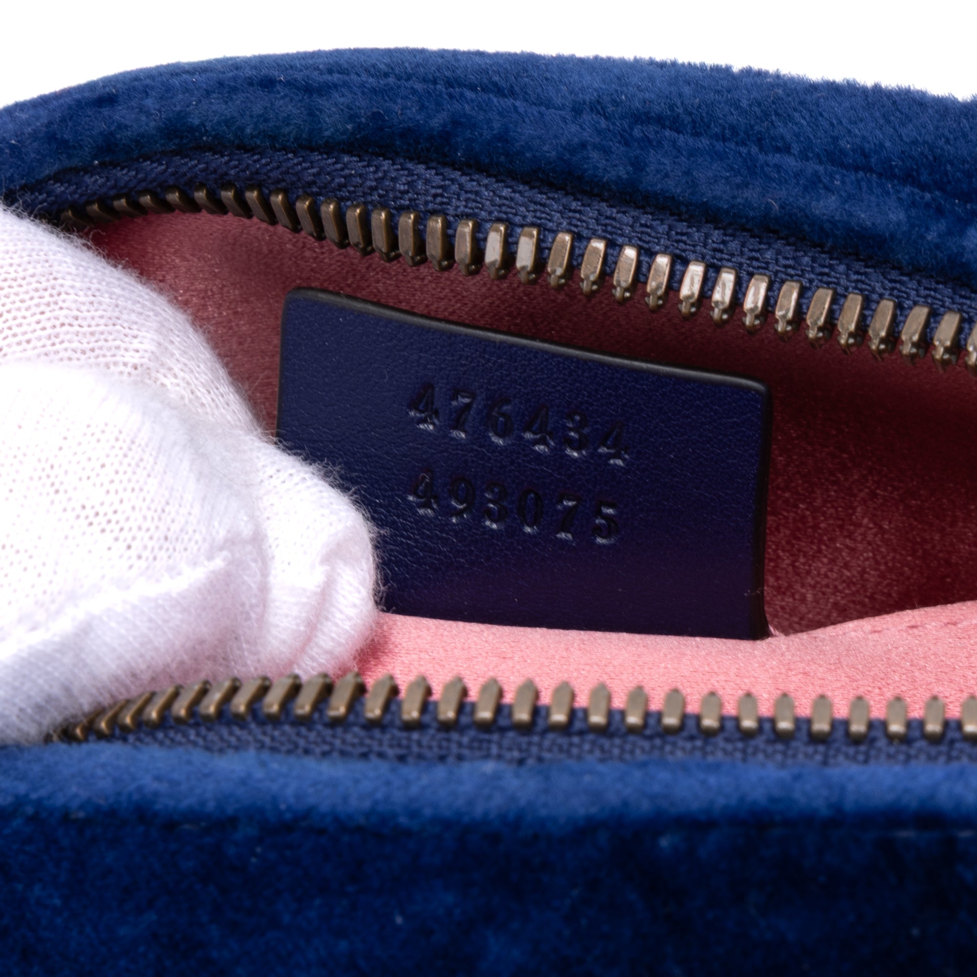 Handbag Marmont Belt Bag Blue Velvet Canvas