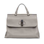 Shoulder Bag Bamboo Daily Bag Gray Calfskin Leather