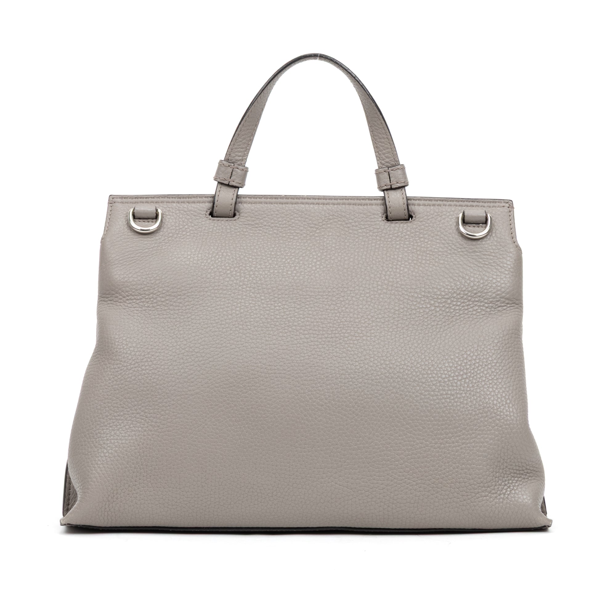 Shoulder Bag Bamboo Daily Bag Gray Calfskin Leather