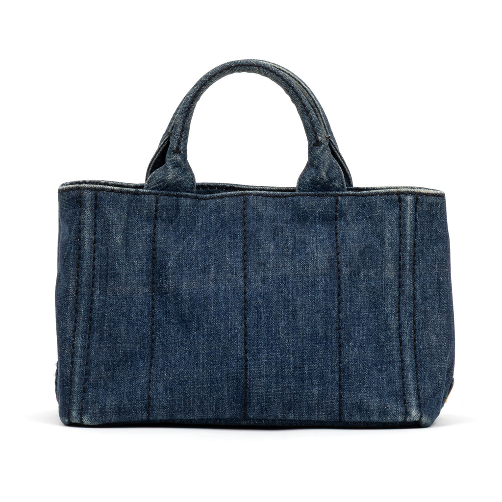 Shoulder Bag Canapa Tote Navy Denim Canvas