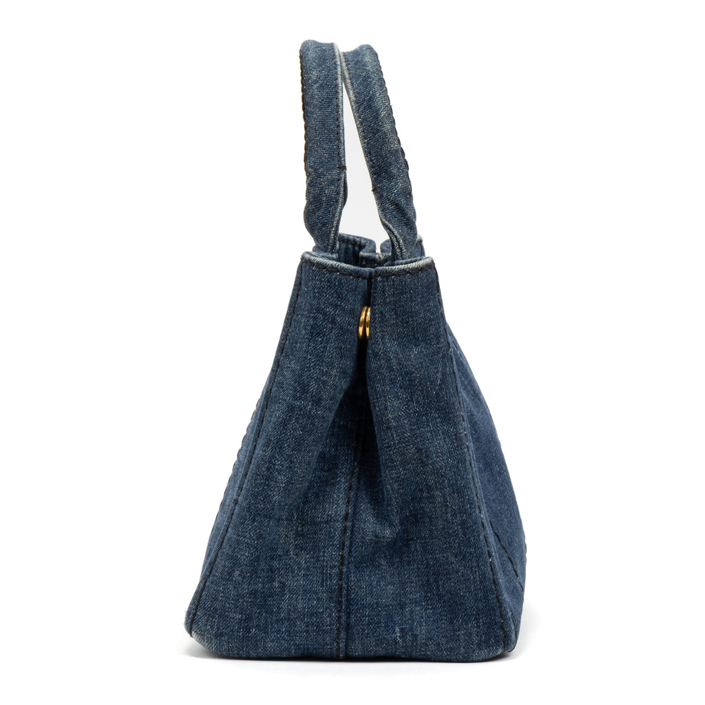 Shoulder Bag Canapa Tote Navy Denim Canvas