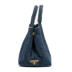 Shoulder Bag Canapa Tote Navy Denim Canvas