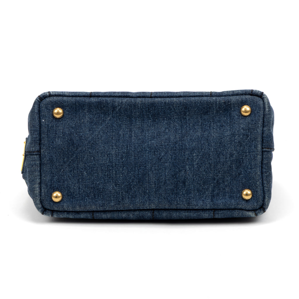Shoulder Bag Canapa Tote Navy Denim Canvas