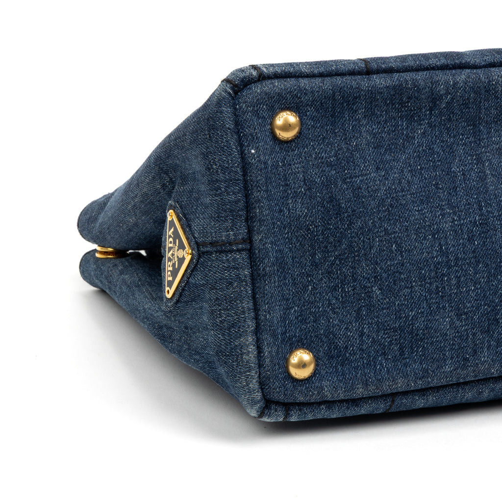 Shoulder Bag Canapa Tote Navy Denim Canvas