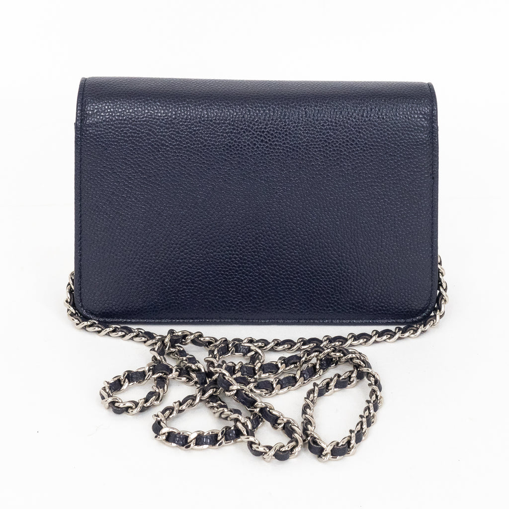 Shoulder Bag Timeless Wallet On Chain Dark Purple Caviar Quilted Leather
