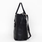 Shoulder Bag Classic Medium Shopping Tote Black Calfskin Leather
