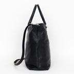 Shoulder Bag Classic Medium Shopping Tote Black Calfskin Leather
