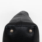 Shoulder Bag Classic Medium Shopping Tote Black Calfskin Leather
