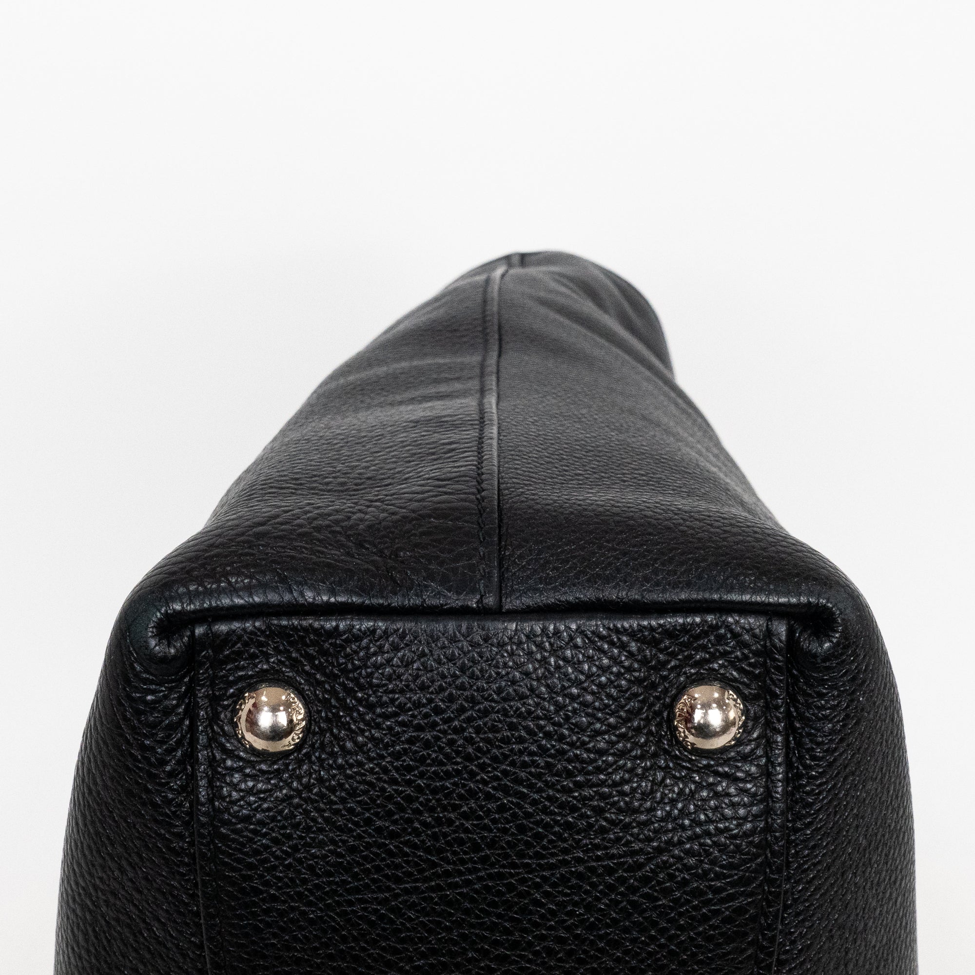 Shoulder Bag Classic Medium Shopping Tote Black Calfskin Leather