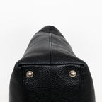 Shoulder Bag Classic Medium Shopping Tote Black Calfskin Leather
