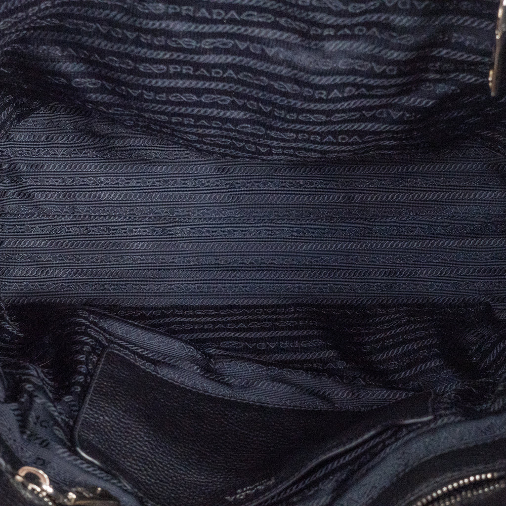 Shoulder Bag Classic Medium Shopping Tote Black Calfskin Leather
