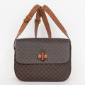 Shoulder Bag Vintage Messenger Brown Macadam Coated Canvas