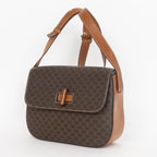 Shoulder Bag Vintage Messenger Brown Macadam Coated Canvas