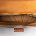 Shoulder Bag Vintage Messenger Brown Macadam Coated Canvas