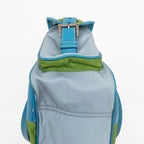 Shoulder Bag Two Pockets Tote Green Nylon Canvas