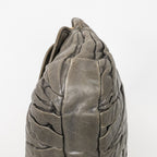 Shoulder Bag Coffer Bag Green Nappa Gaufre Leather