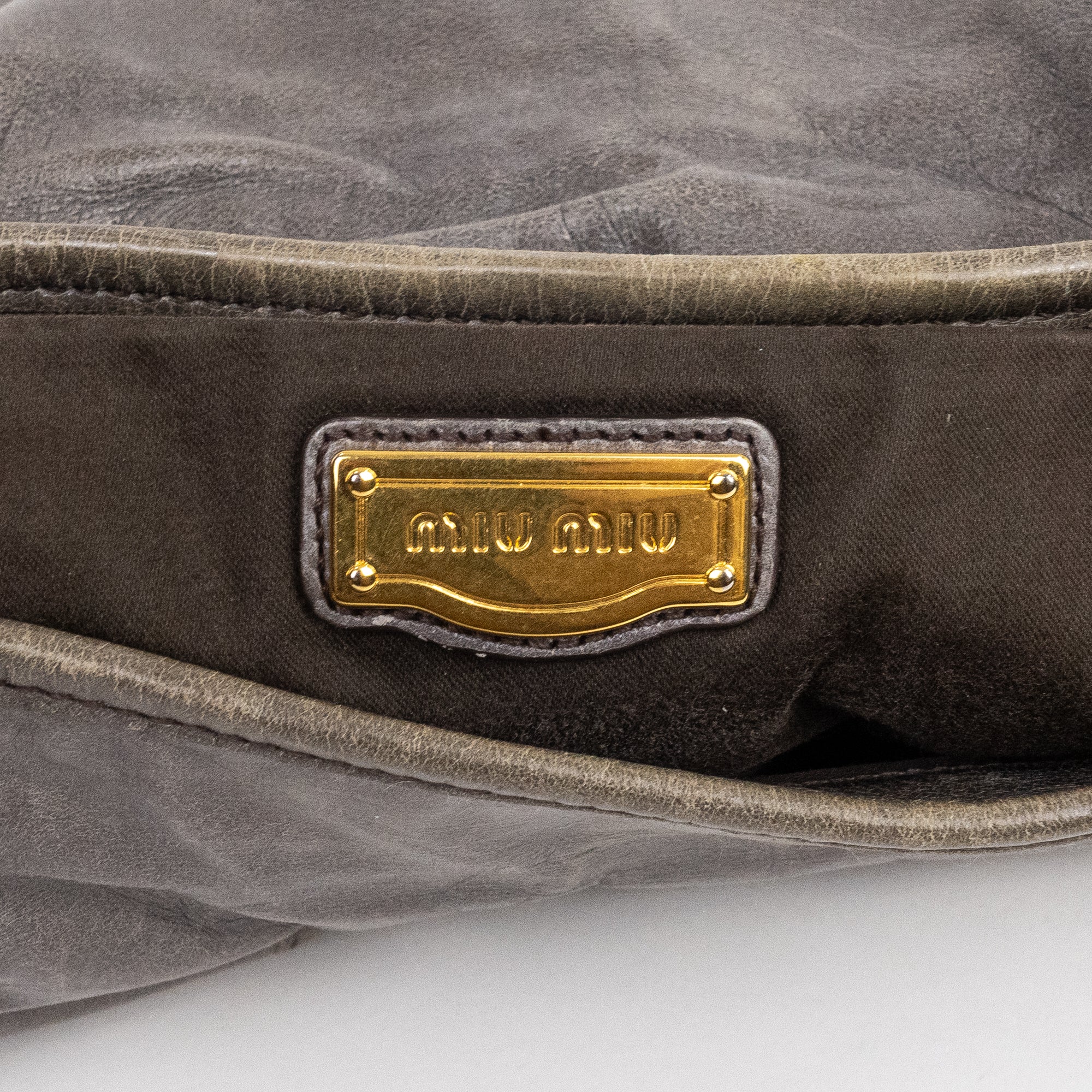 Shoulder Bag Coffer Bag Green Nappa Gaufre Leather