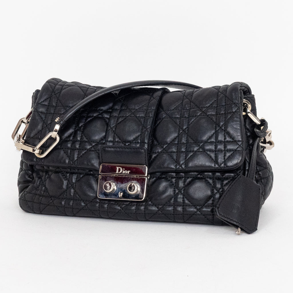 Shoulder Bag New Lock Black Cannage Leather