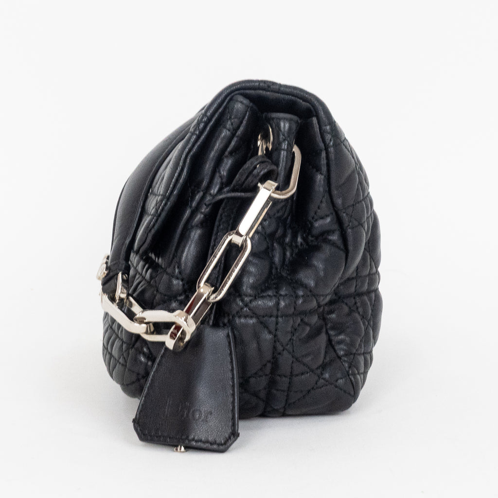 Shoulder Bag New Lock Black Cannage Leather