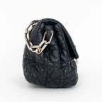 Shoulder Bag New Lock Black Cannage Leather
