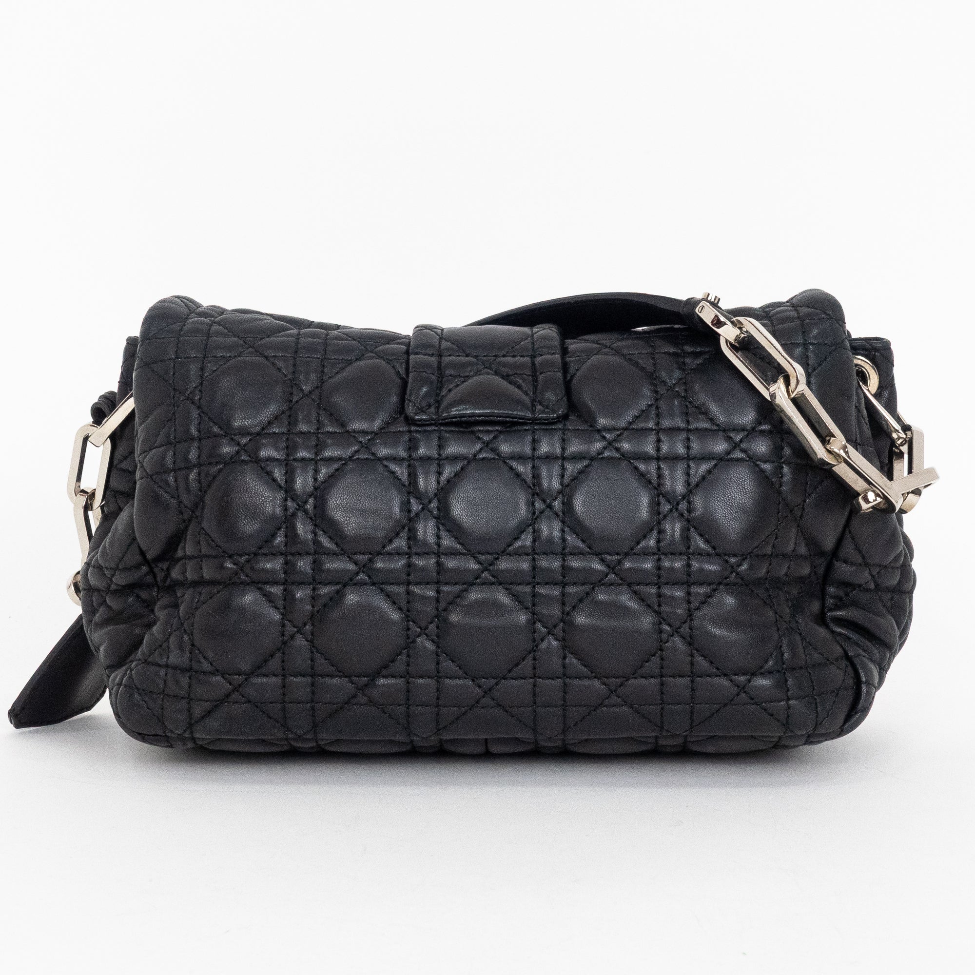 Shoulder Bag New Lock Black Cannage Leather