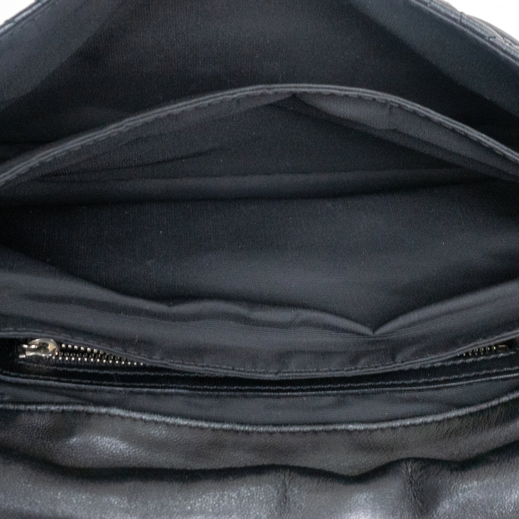 Shoulder Bag New Lock Black Cannage Leather