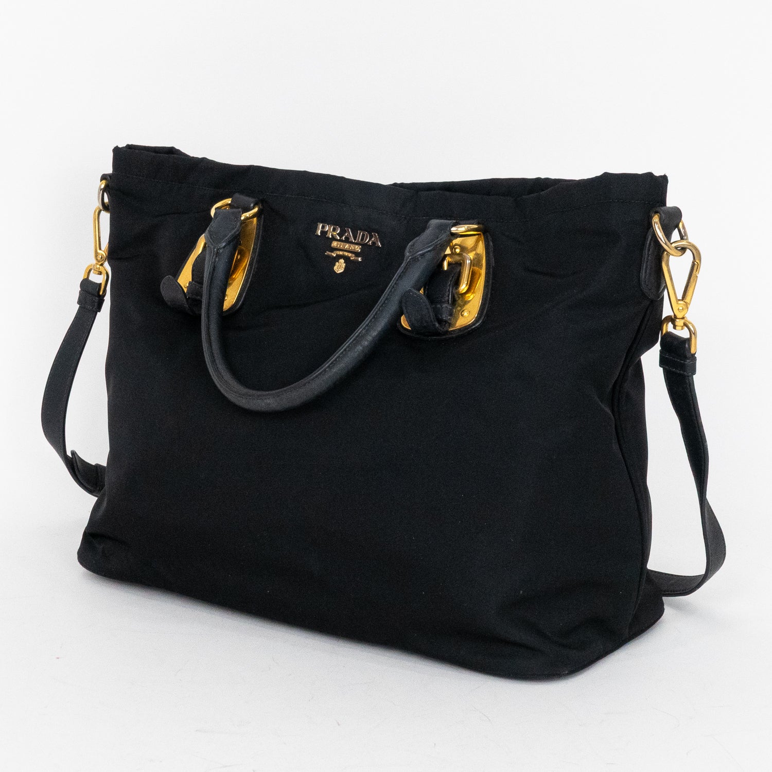 Shoulder Bag Shopping Crossbody Tote Black Nylon Canvas