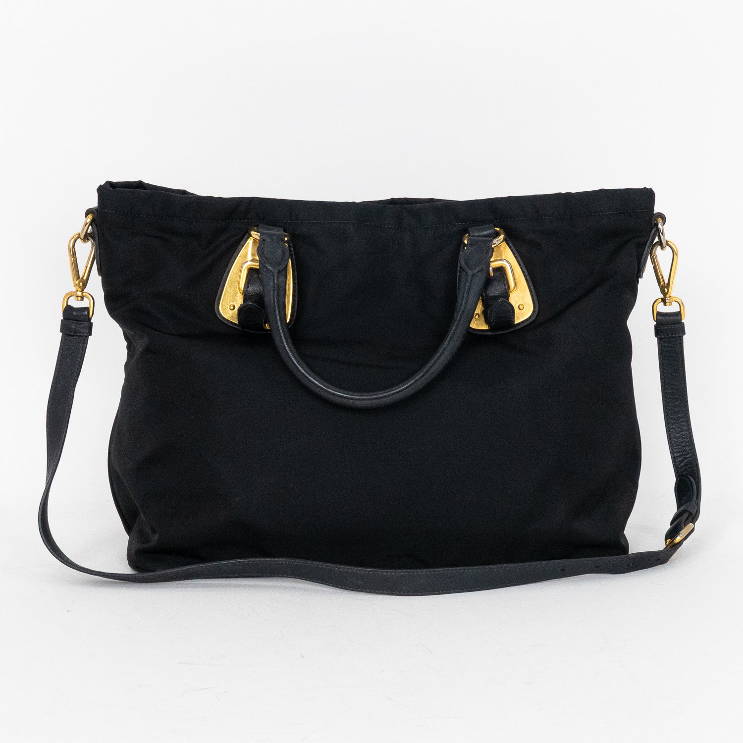 Shoulder Bag Shopping Crossbody Tote Black Nylon Canvas