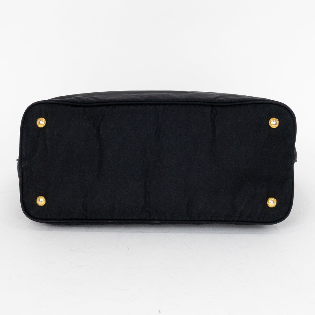 Shoulder Bag Shopping Crossbody Tote Black Nylon Canvas