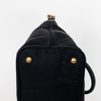 Shoulder Bag Shopping Crossbody Tote Black Nylon Canvas