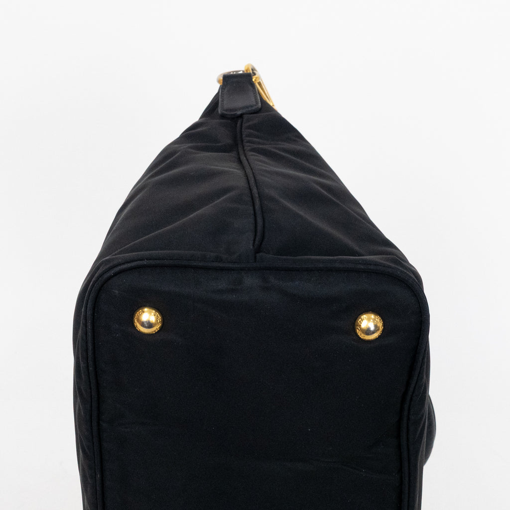 Shoulder Bag Shopping Crossbody Tote Black Nylon Canvas