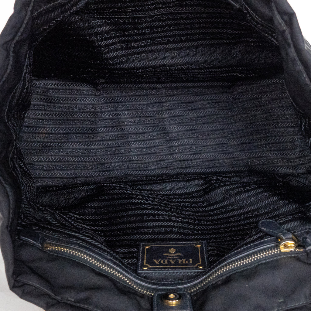 Shoulder Bag Shopping Crossbody Tote Black Nylon Canvas