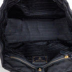 Shoulder Bag Shopping Crossbody Tote Black Nylon Canvas