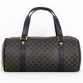 Handbag Vintage Mini Boston Brown Macadam Coated Canvas