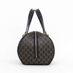 Handbag Vintage Mini Boston Brown Macadam Coated Canvas