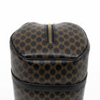 Handbag Vintage Mini Boston Brown Macadam Coated Canvas