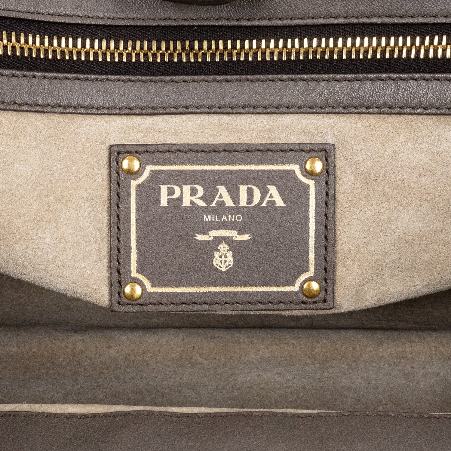 Handbag Front Zip Pocket Convertible Tote Grey Soft Calfskin Leather