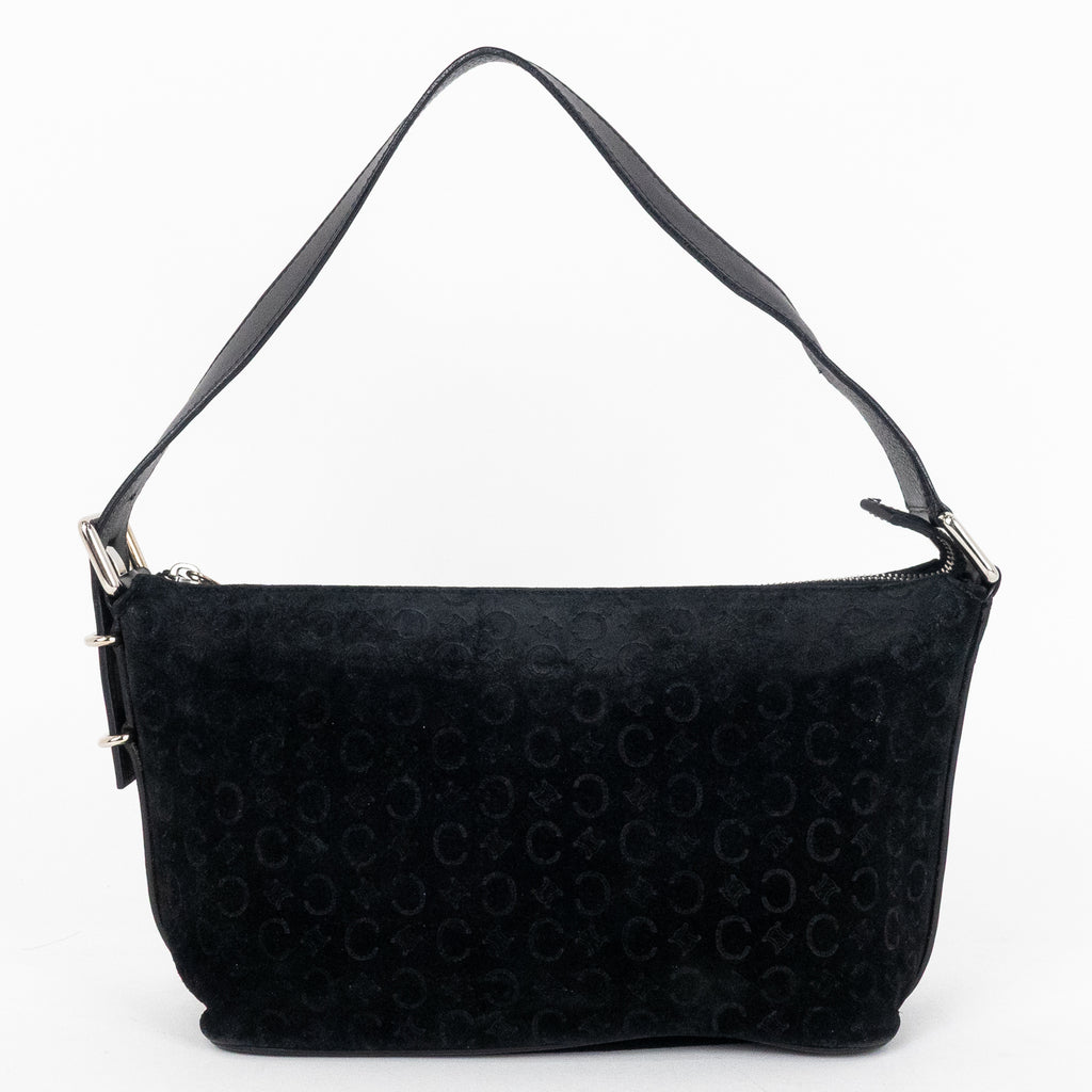 Pouch Vintage Trotter Pochette Black C Monogram Suede Leather