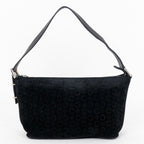Pouch Vintage Trotter Pochette Black C Monogram Suede Leather