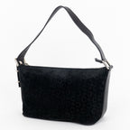 Pouch Vintage Trotter Pochette Black C Monogram Suede Leather