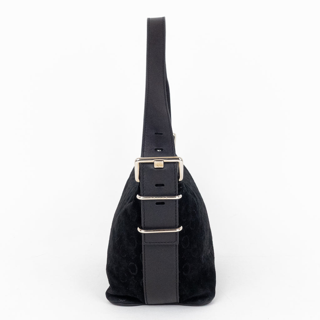 Pouch Vintage Trotter Pochette Black C Monogram Suede Leather