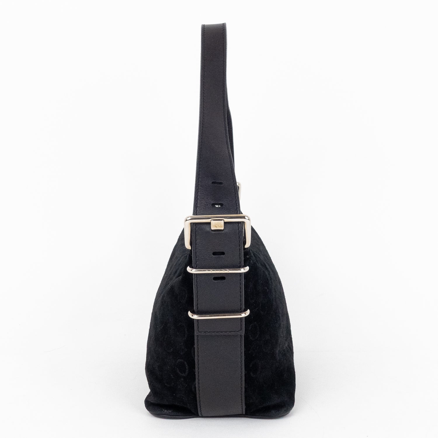 Pouch Vintage Trotter Pochette Black C Monogram Suede Leather